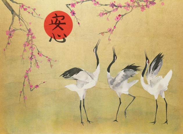 Mural Tecnografica Art Marco Fontana Mon Cherry Blossom GOLD