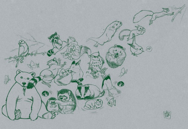 Mural Tecnografica Art Melissa Zanella Jump PAPER GREEN