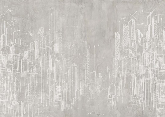 Mural Tecnografica Art The Sign Grattacieli LAVAGNA
