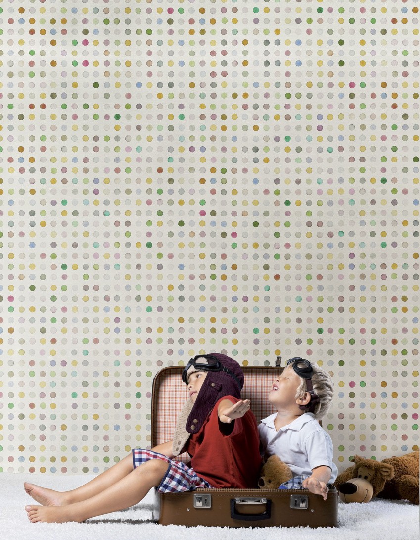 Mural Tecnografica Art The Sign Pois ECRU ARCOBALENO