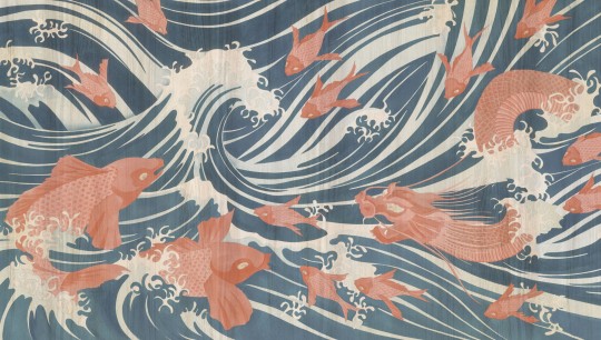 Mural Tecnografica Art Giorgia Beltrami Waves DEEP SEA BLUE