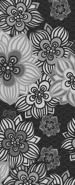 Mural Tecnografica Art The Sign Giappo Floreale BLACK