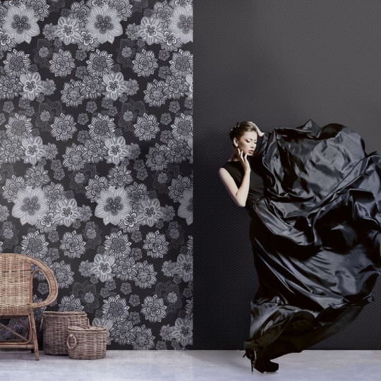 Mural Tecnografica Art The Sign Giappo Floreale BLACK