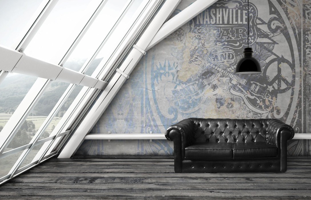 Mural Tecnografica Art The Sisters Nashville NASHVILLE GREY
