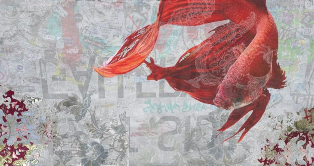 Mural Tecnografica Art The Sisters Air and Water WATER