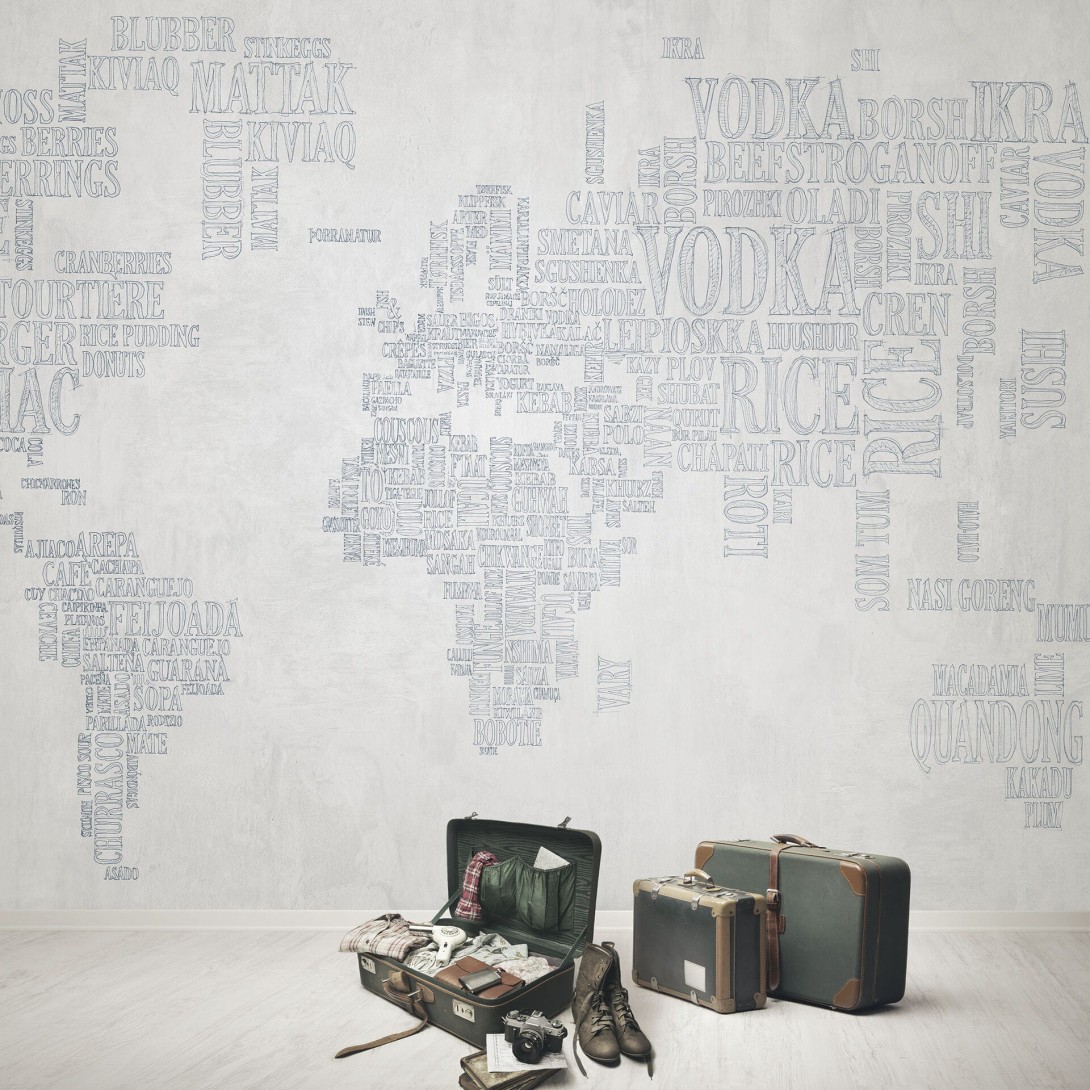Mural Tecnografica Art The Sign Eatmap BLACK AND WHITE