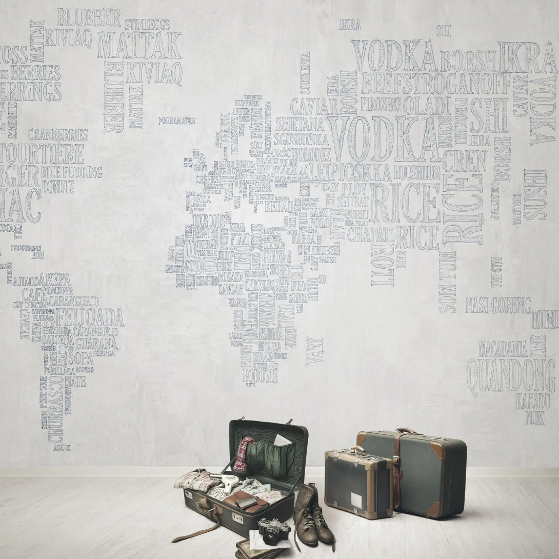 Mural Tecnografica Art The Sign Eatmap GREY AND WHITE
