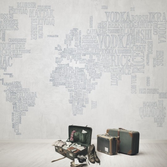 Mural Tecnografica Art The Sign Eatmap GREY AND WHITE