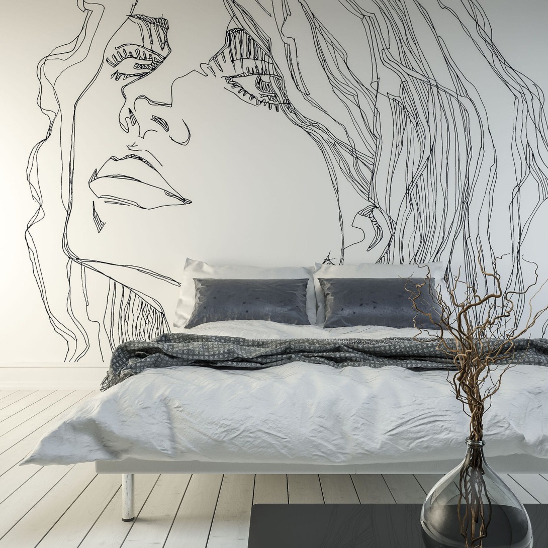 Mural Tecnografica Art Marco Fontana Ri-Tratto WHITE