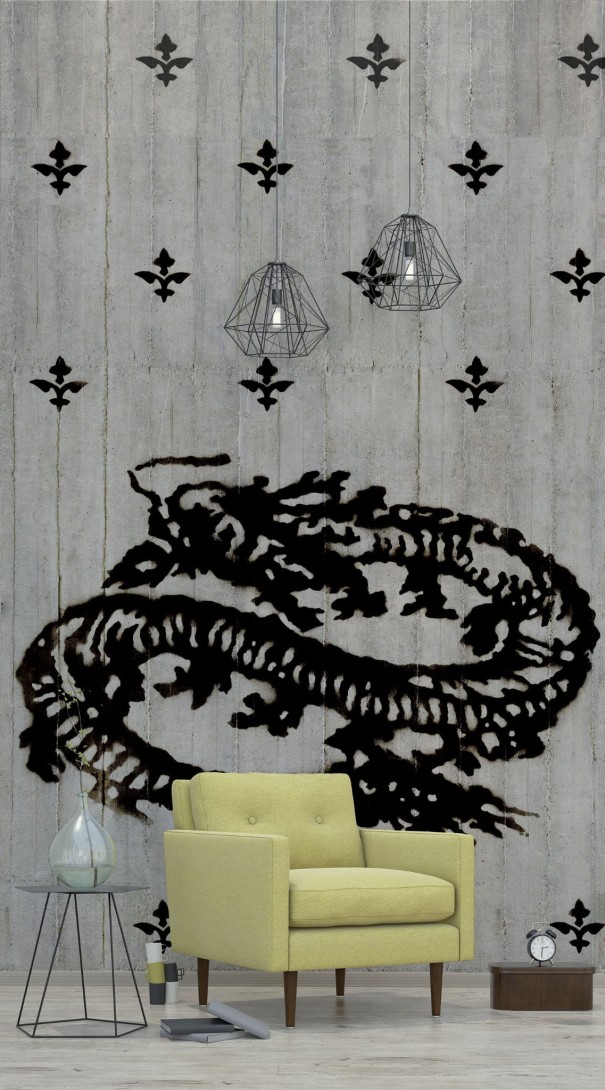 Mural Tecnografica Art Giorgia Beltrami Murky GREY