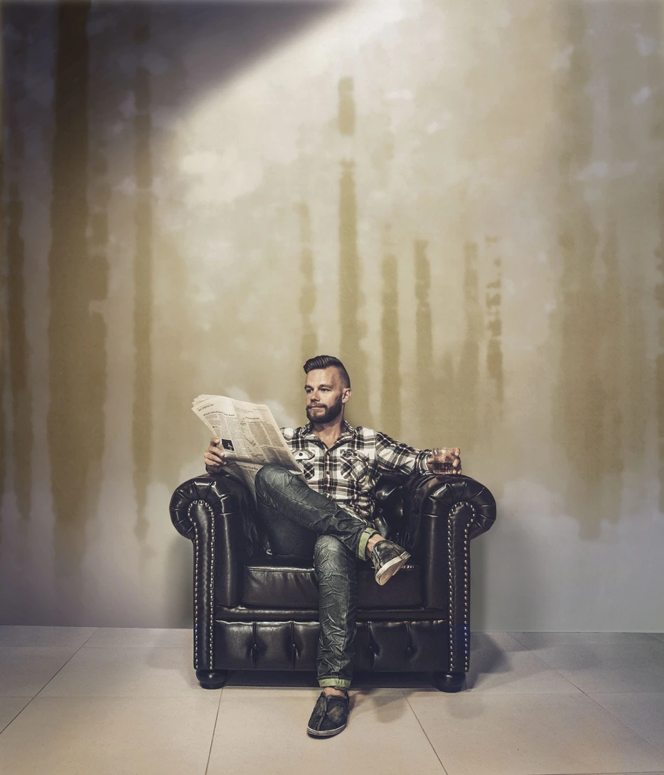 Mural Tecnografica Art The Sign Waterwood WARM BEIGE