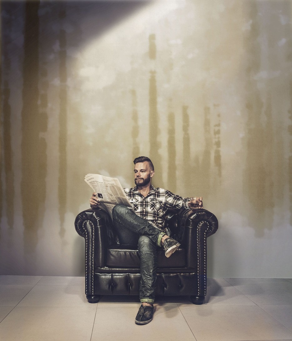 Mural Tecnografica Art The Sign Waterwood COLD BEIGE