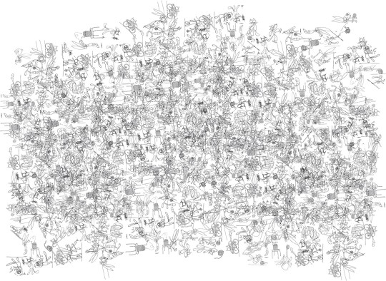 Mural Tecnografica Art The Sign Rabbicats BLACK AND WHITE