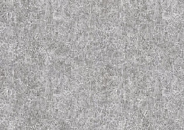 Mural Tecnografica Art The Sign Glifo BLACK AND WHITE