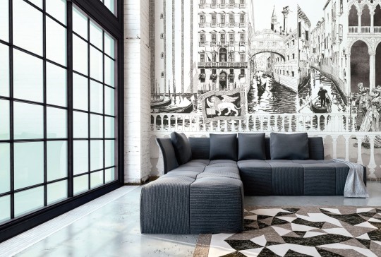Mural Tecnografica Art Marco Fontana Venezia 73 BLACK AND WHITE