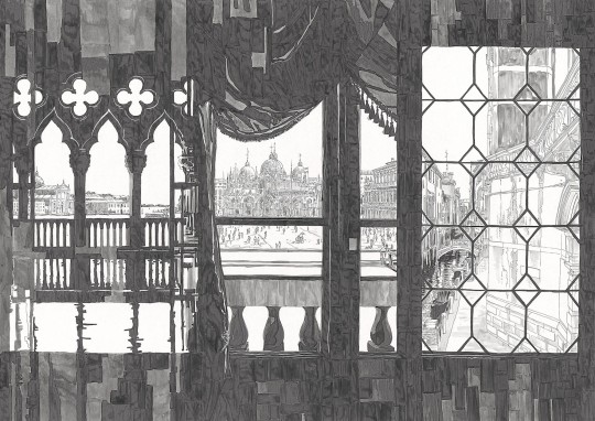 Mural Tecnografica Art Marco Fontana Venezia 146 BLACK AND WHITE