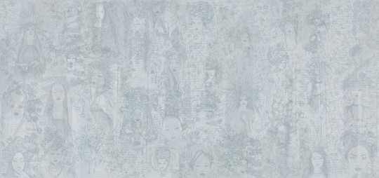 Mural Tecnografica Art LEO BELLEI WOMEN BLUE