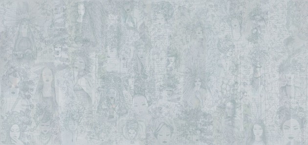 Mural Tecnografica Art LEO BELLEI WOMEN BLUE