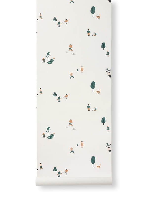 Ferm Living 1104263768 The Park - tapeta dziecięca z motywem parku