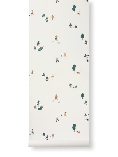 Ferm Living 1104263768 The Park - tapeta dziecięca z motywem parku