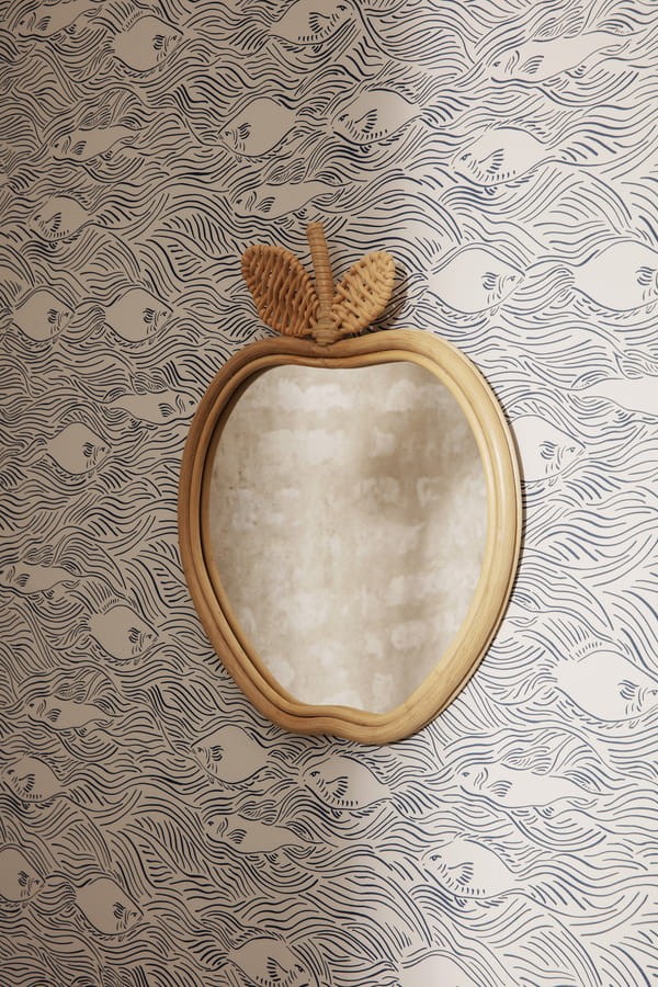Ferm Living 1104263734 Strem Off-White - tapeta ryby
