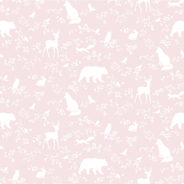 Tapeta Pastelowelove forest animals pink