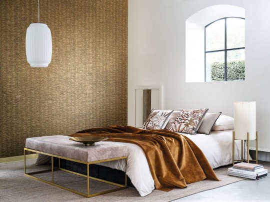 Casamance 75053382 Alliages Venetie Ivoire - tapeta imitująca mozaikę