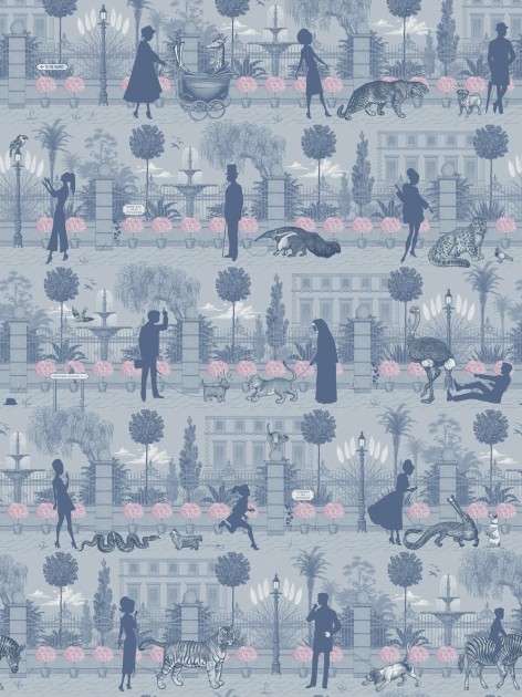 Divine Savages DVS081 Portobello Parade Wild Violet - tapeta w stylu artdeco