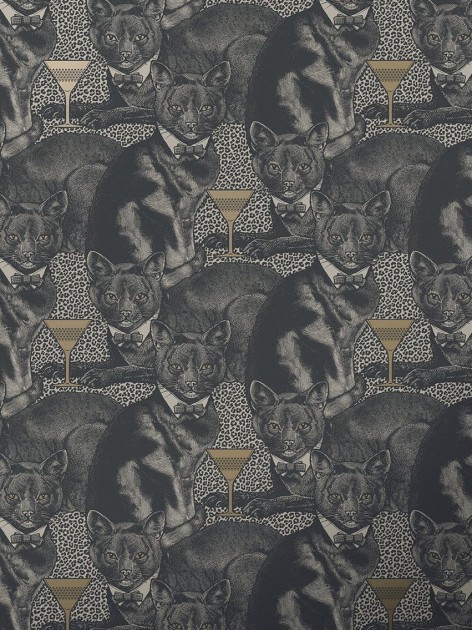 Divine Savages DVS075 Cat-titude  Divine Gold - tapeta w koty