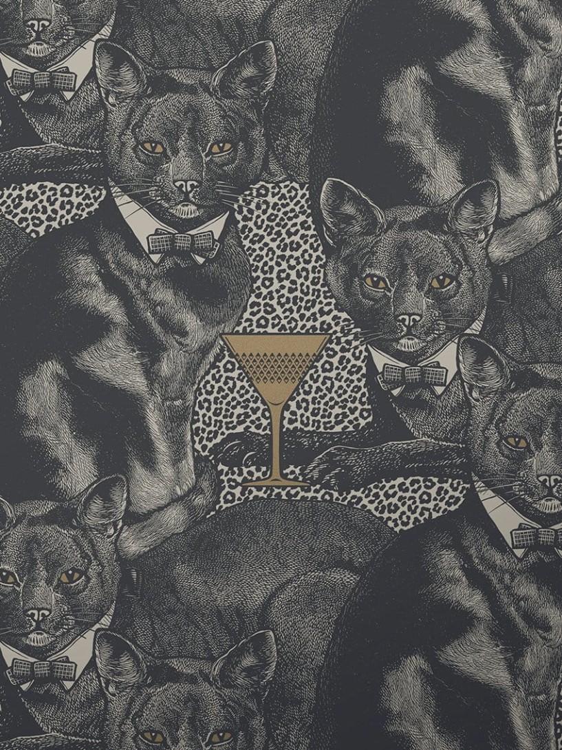 Divine Savages DVS075 Cat-titude  Divine Gold - tapeta w koty