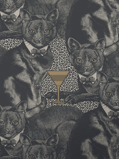 Divine Savages DVS075 Cat-titude  Divine Gold - tapeta w koty