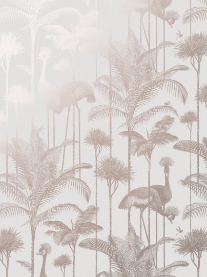 Divine Savages DVS064 Crane Fonda Soft Copper - tapeta w żurawie