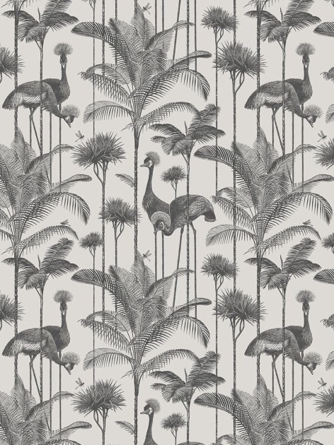 Divine Savages DVS073 Crane Fonda Charcoal - tapeta w żurawie