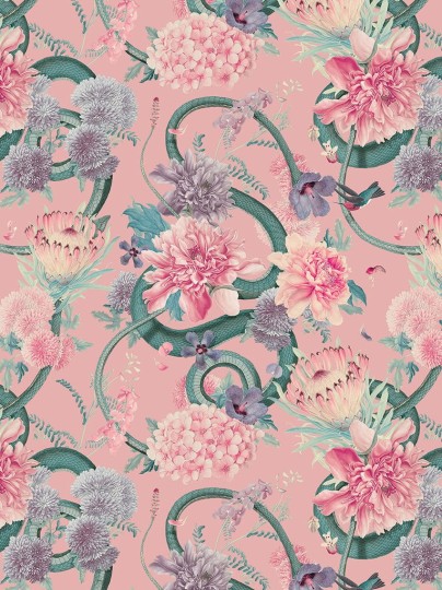 Divine Savages DVS032  Forbidden Bloom Blush - tapeta w kwiaty