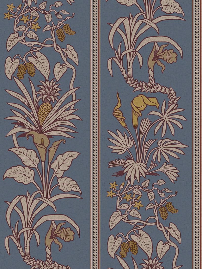 Divine Savages DVS046 Botanize Heritage Whale Blue - tapeta roślinna