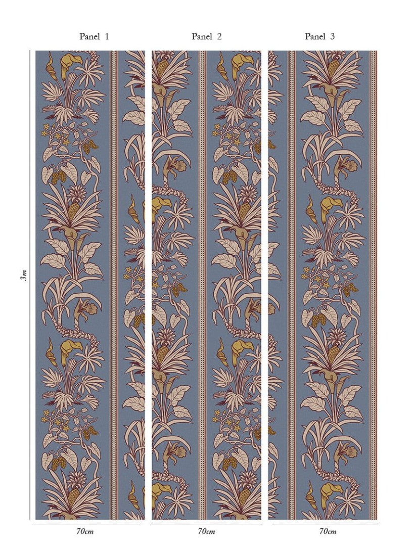 Divine Savages DVS046 Botanize Heritage Whale Blue - tapeta roślinna