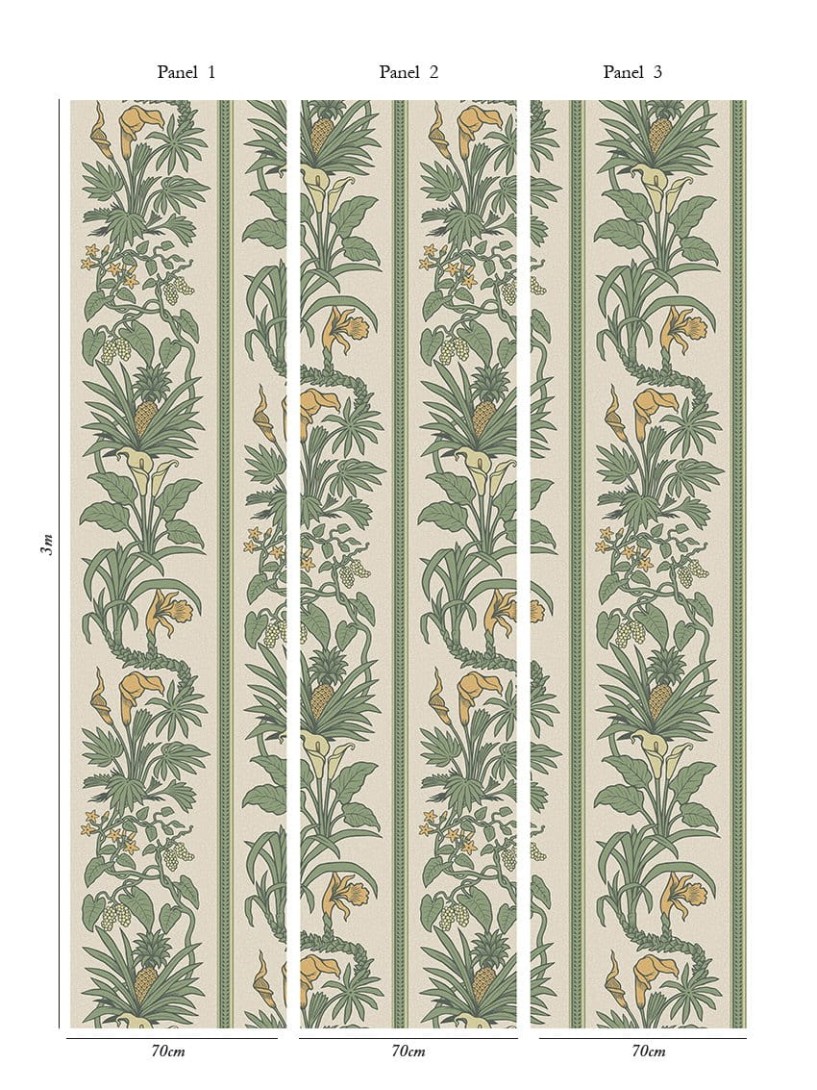 Divine Savages DVS047 Botanize Heritage Palm Green - tapeta roślinna