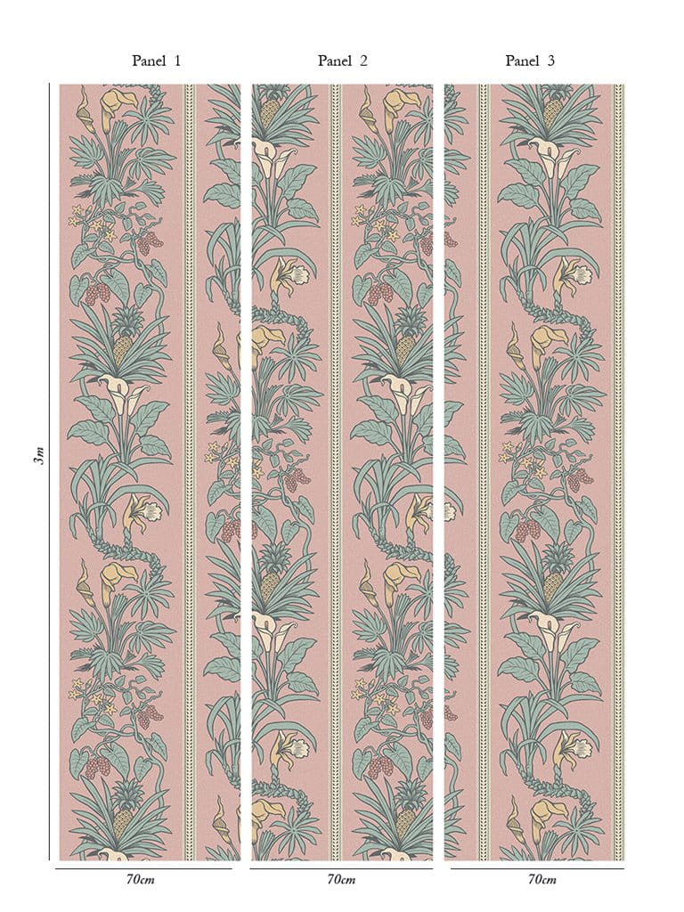 Divine Savages DVS048 Botanize Heritage Plaster Pink - tapeta roślinna