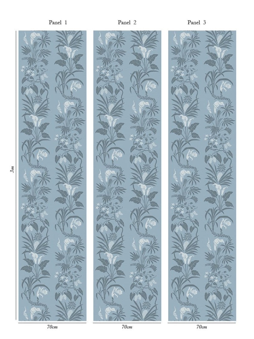 Divine Savages DVS045 Botanize Lily Blue - tapeta roślinna