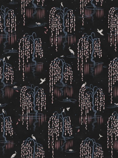 Divine Savages DVS096 Kyoto Blossom Blach Cherry - tapeta z motywem parku
