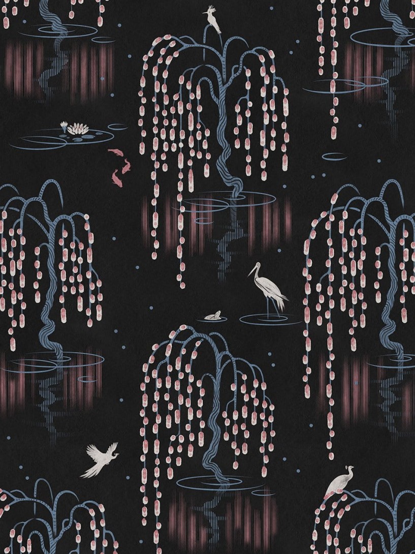 Divine Savages DVS096 Kyoto Blossom Blach Cherry - tapeta z motywem parku
