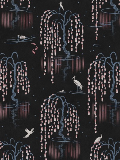 Divine Savages DVS096 Kyoto Blossom Blach Cherry - tapeta z motywem parku