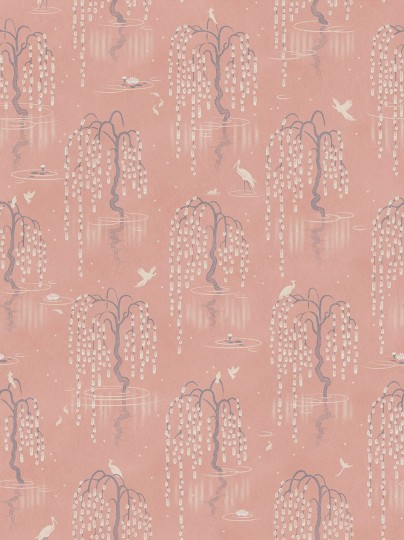 Divine Savages DVS097 Kyoto Blossom Lotus Pink - tapeta z motywem parku 