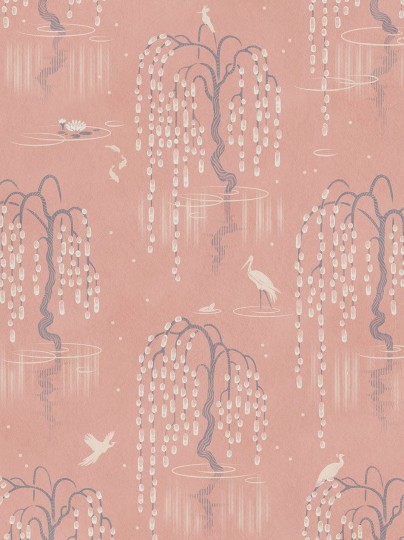 Divine Savages DVS097 Kyoto Blossom Lotus Pink - tapeta z motywem parku 