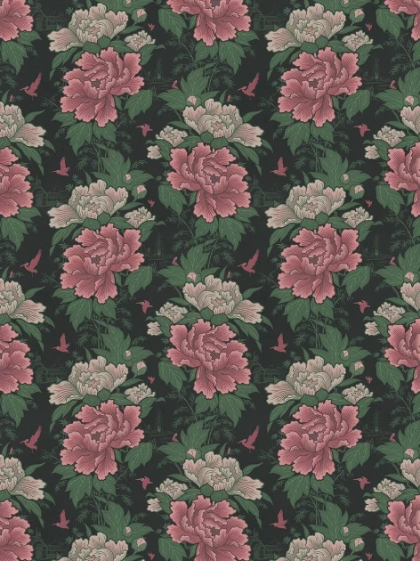 Divine Savages DVS092 Bloomin’ Marvellous Blush Green - tapeta w piwonie