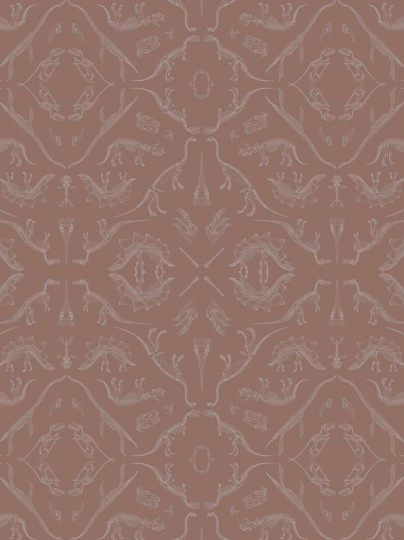 Divine Savages DVS104 Prehistoria Terracotta - tapeta dinozaury