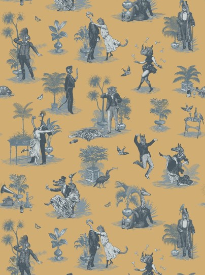 Divine Savages DVS103 Safari Soiree Dandelion - tapeta w zwierzęta art-deco