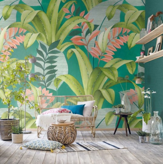 Casadeco Beauty Full Image Botanica 84807318 - mural tropikalne kwiaty