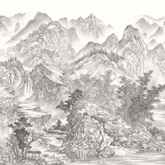 Casadeco 87119104 Beauty Full Image 2 CAD Fusain - mural góry