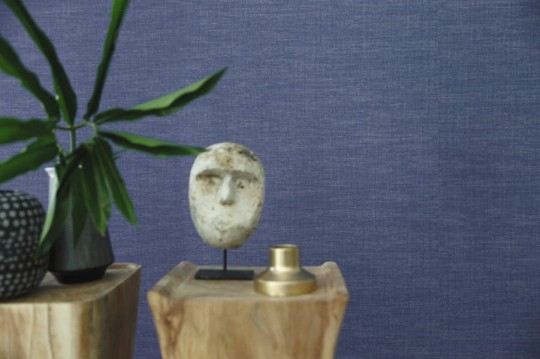 Casamance Le Lin 2 73810314 Shinok - tapeta imitująca len ciemnobeżowa